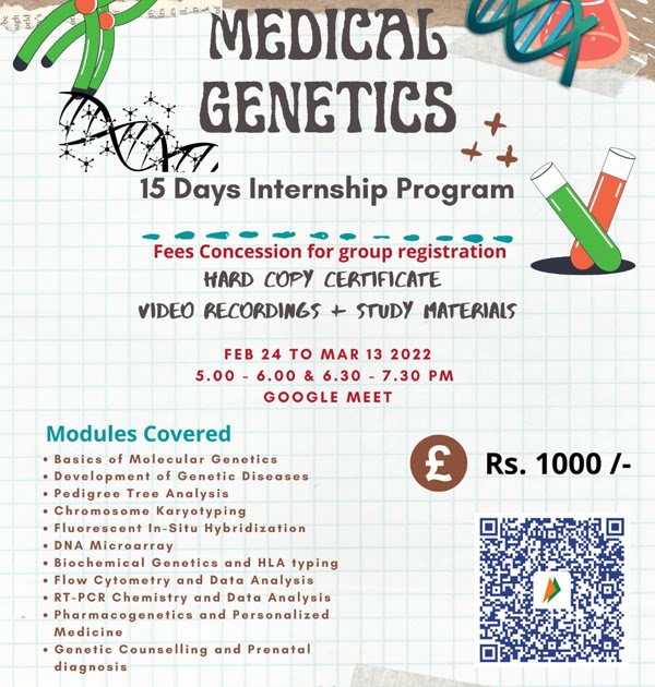 Biodeavour 15 DAYS INTERNSHIP ON MEDICAL GENETICS | Februry 24 – March 13, 2022